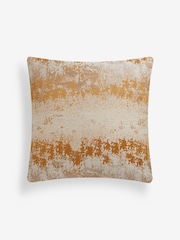 Ochre Yellow 59 x 59cm Abstract Jacquard Cushion - Image 4 of 5