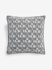 Blue 43 x 43cm Oscar Geo Cushion - Image 3 of 5