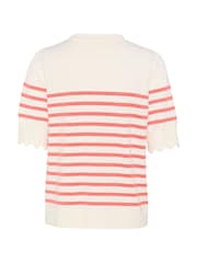 Cream CRVillea Short Sleeve Knit Cream/Pink Blouse - Image 5 of 5