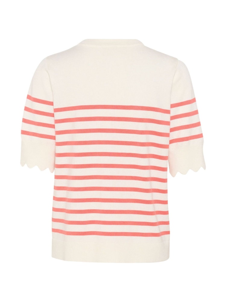 Cream CRVillea Short Sleeve Knit Cream/Pink Blouse - Image 5 of 5