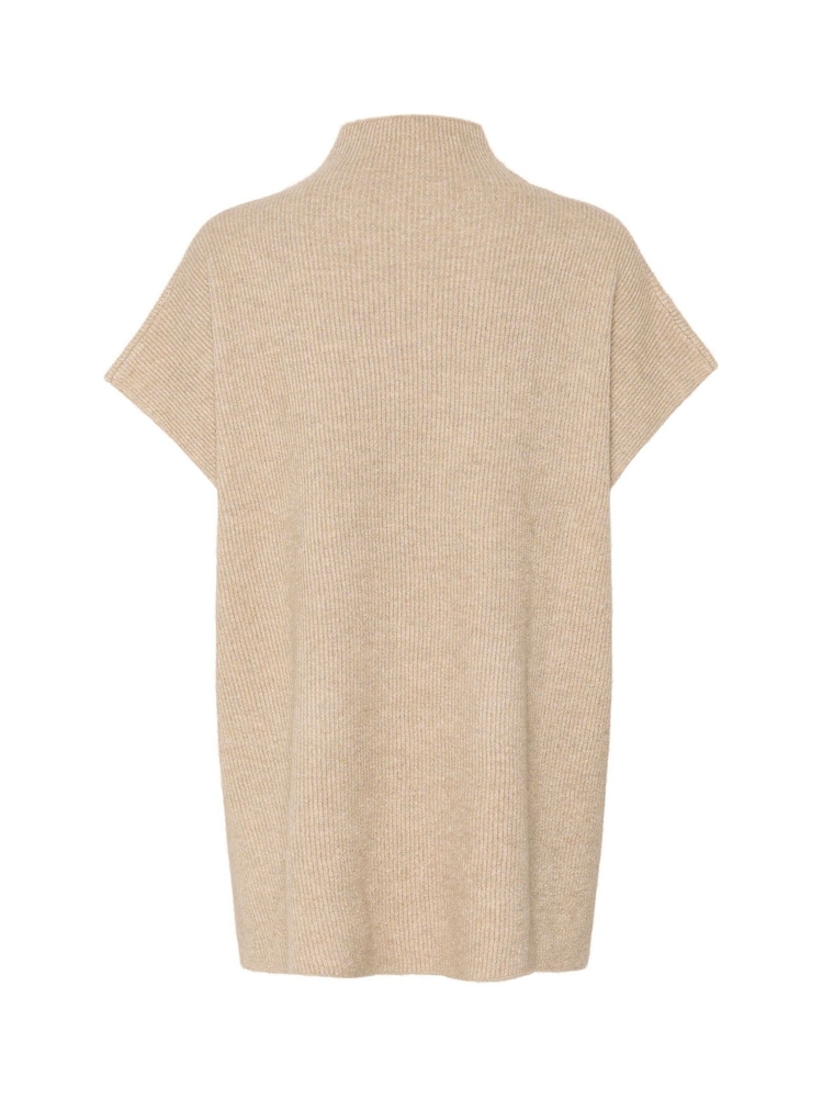 Cream Loose Fit Natural CRStari Slipover Turtleneck Jumper - Image 5 of 5