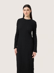 Soaked in Luxury SLDauphine Long Sleeves Black Midi Dress - Image 1 of 4