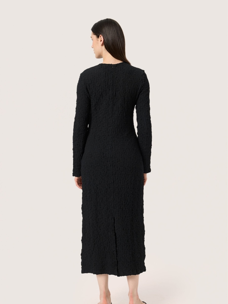 Soaked in Luxury SLDauphine Long Sleeves Black Midi Dress - Image 2 of 4