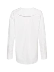Soaked in Luxury SLDivia Puritan Collar Long Sleeve 100% Cotton White Shirt - Image 6 of 6