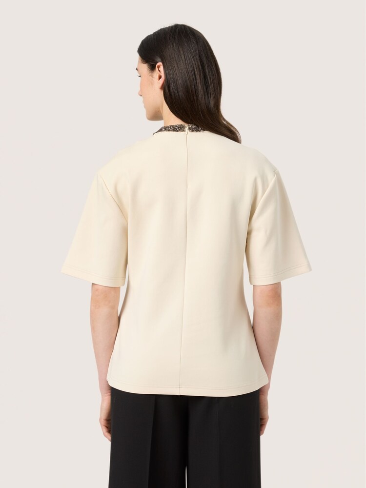 Soaked in Luxury SLMagana Glitter Short Sleeves Blouse - Image 2 of 6