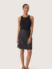 Soaked in Luxury Silver SLCahlina Above Knee Metallic Skirt - Image 3 of 4