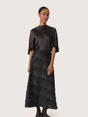 Soaked in Luxury SLMilu Cowl Neck Flutter Sleeves Blouse - Image 3 of 6