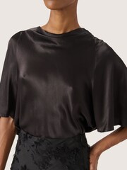 Soaked in Luxury SLMilu Cowl Neck Flutter Sleeves Blouse - Image 4 of 6