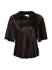 Soaked in Luxury SLMilu Cowl Neck Flutter Sleeves Blouse - Image 5 of 6