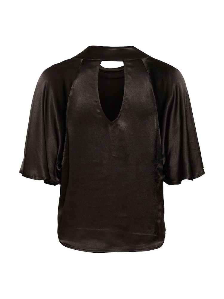 Soaked in Luxury SLMilu Cowl Neck Flutter Sleeves Blouse - Image 6 of 6
