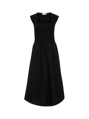 Soaked in Luxury Simone Fit Flare Midi Black Dress - Image 5 of 6