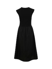 Soaked in Luxury Simone Fit Flare Midi Black Dress - Image 6 of 6