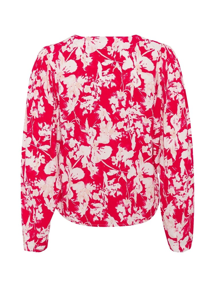 Soaked in Luxury Red SLOline Printed Long Sleeve Blouse - Image 6 of 6 Soaked in Luxury Red SLOline Printed Long Sleeve Blouse - Image 6 of 6