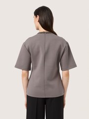 Soaked in Luxury SLMagana Glitter Short Sleeves Blouse - Image 2 of 6
