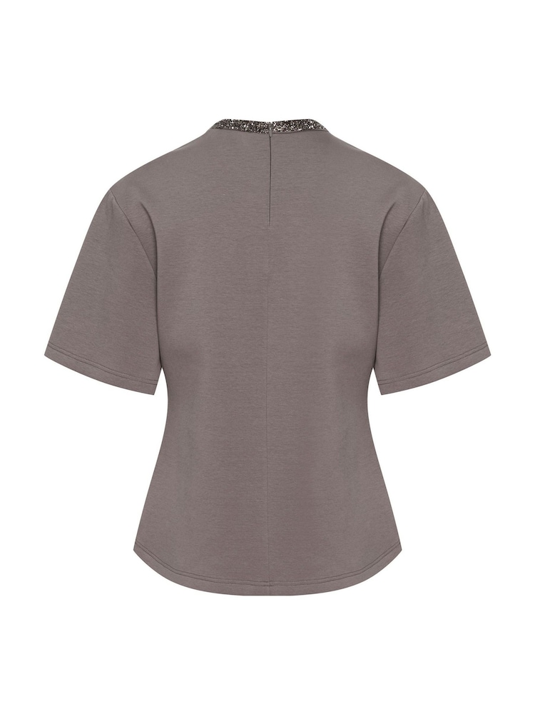Soaked in Luxury SLMagana Glitter Short Sleeves Blouse - Image 6 of 6