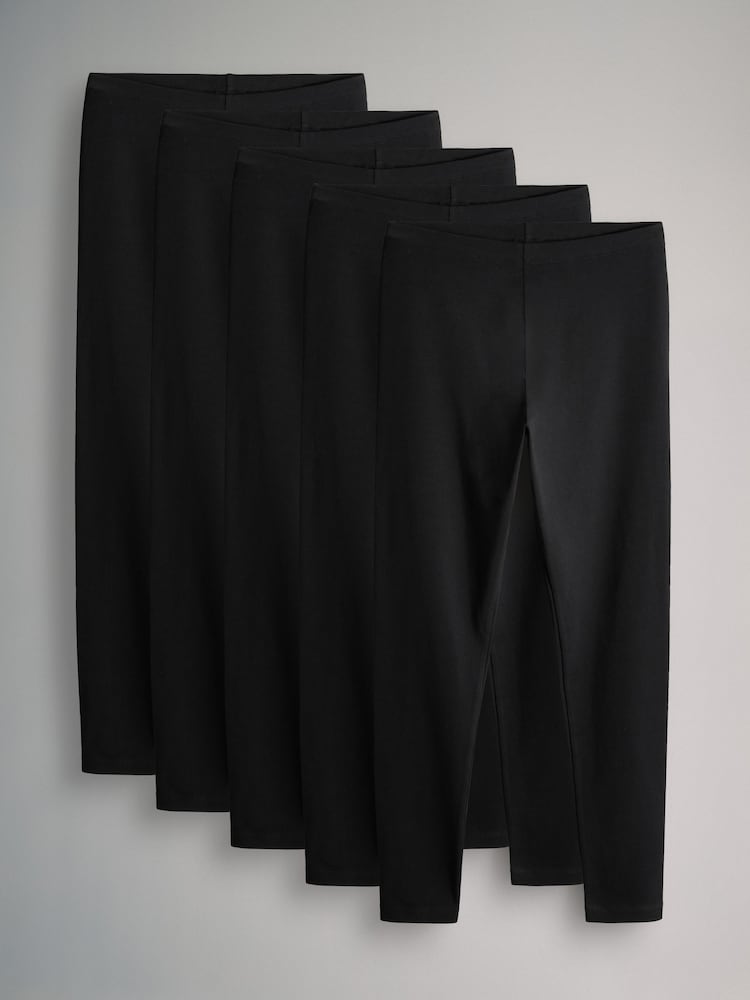 The Set Black 5 Pack Basic Leggings - Image 1 of 4