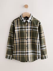 Green Long Sleeve Cotton Check Shirt (3-16yrs) - Image 5 of 9