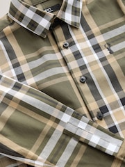 Green Long Sleeve Cotton Check Shirt (3-16yrs) - Image 7 of 9