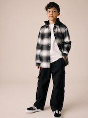 Mono Core Long Sleeve Check Hooded Shirt (3-16yrs) - Image 2 of 8