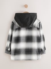 Mono Core Long Sleeve Check Hooded Shirt (3-16yrs) - Image 6 of 8