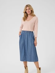 Cream Blue CRMolly Denim Midi Skirt - Image 2 of 6