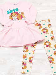 Vanilla Underground Pink 100% Cotton Paw Patrol Girls Dress and Leggings Set - Image 3 of 7