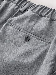 Grey Signature Regular Tapered 100% REDA Marino Wool Smart Trousers With Elasticated Back - Image 10 of 11