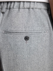 Grey Signature Regular Tapered 100% REDA Marino Wool Smart Trousers With Elasticated Back - Image 5 of 11