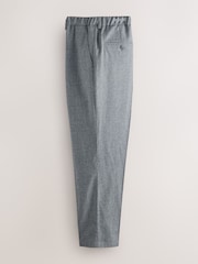 Grey Signature Regular Tapered 100% REDA Marino Wool Smart Trousers With Elasticated Back - Image 8 of 11