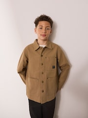 Tan Brown Canvas Overshirt (3-16yrs) - Image 1 of 10