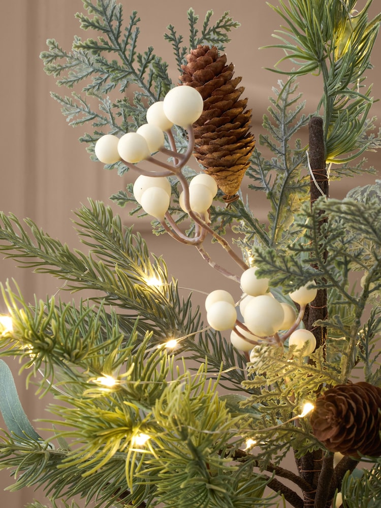 White Collection Luxe Frosty 1.5ft Pre Lit Christmas Tree - Image 2 of 7 White Collection Luxe Frosty 1.5ft Pre Lit Christmas Tree - Image 2 of 7