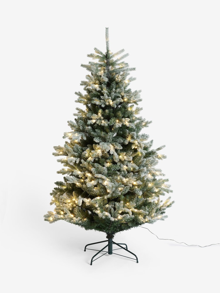 White Snowy Nordmann Fir 7ft Pre Lit Christmas Tree - Image 1 of 1