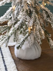 White Snowy Downswept Set of 2  Pre Lit Christmas Tree - Image 2 of 4