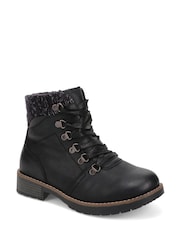 Pavers Black Extra-Wide Padded Cuff Ankle Boots - Image 2 of 5