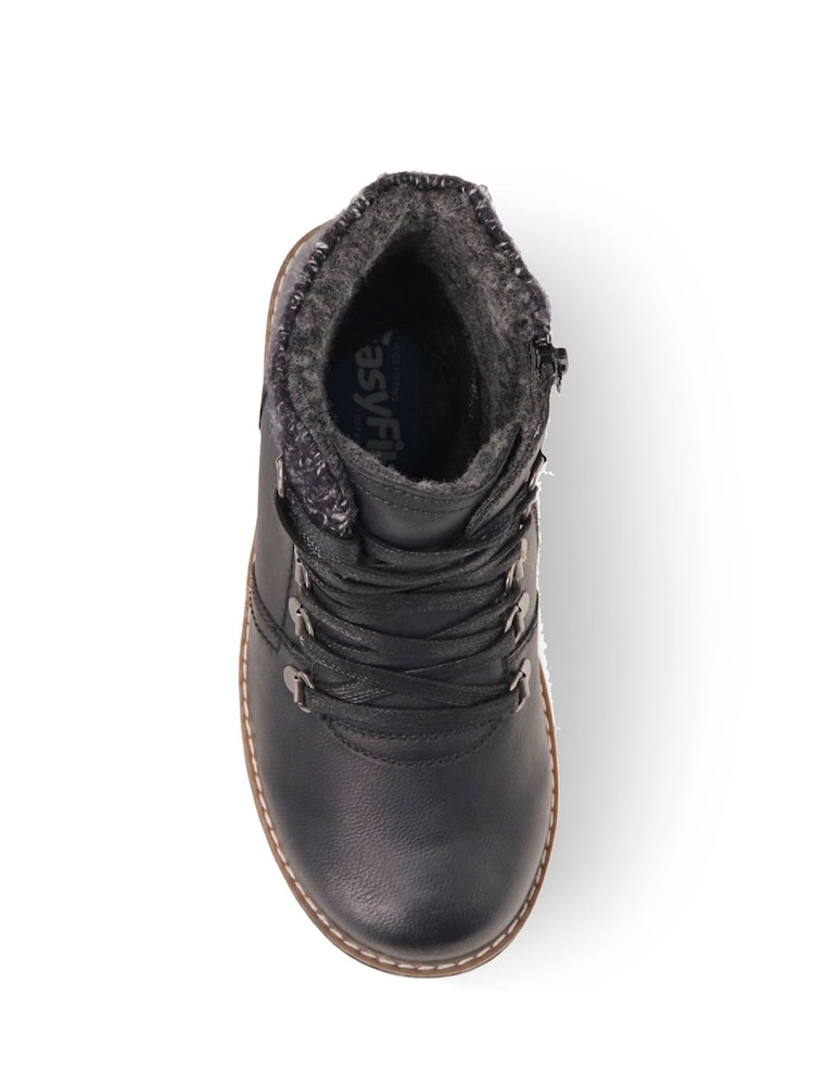 Pavers Black Extra-Wide Padded Cuff Ankle Boots - Image 4 of 5