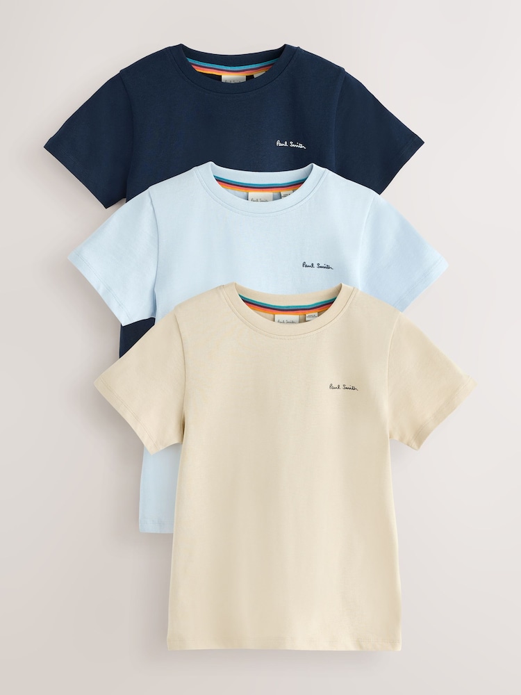 Paul Smith Junior Boys Signature T-Shirts 3 Pack - Image 1 of 7 Paul Smith Junior Boys Signature T-Shirts 3 Pack - Image 1 of 7