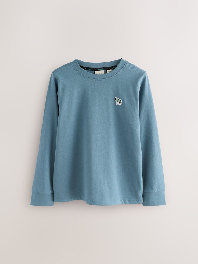 Paul Smith Junior Boys Signature Long Sleeve 100% Cotton T-Shirts 3 Pack - Image 2 of 9