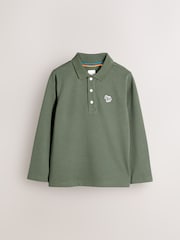 Paul Smith Junior Boys Long Sleeve Zebra Print Polo Shirt - Imagen 1 de 5
