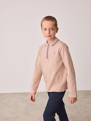 Paul Smith Junior Boys Stone Long Sleeve Signature Polo Shirt - Image 2 of 10