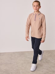 Paul Smith Junior Boys Stone Long Sleeve Signature Polo Shirt - Image 3 of 10
