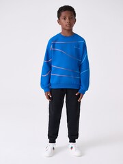 Paul Smith Junior Blue Script Sweatshirt - Slika 3 iz 7