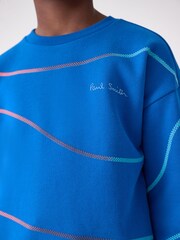 Paul Smith Junior Blue Script Sweatshirt - Slika 4 iz 7