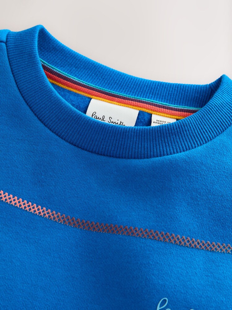 Paul Smith Junior Blue Script Sweatshirt - Slika 7 iz 7