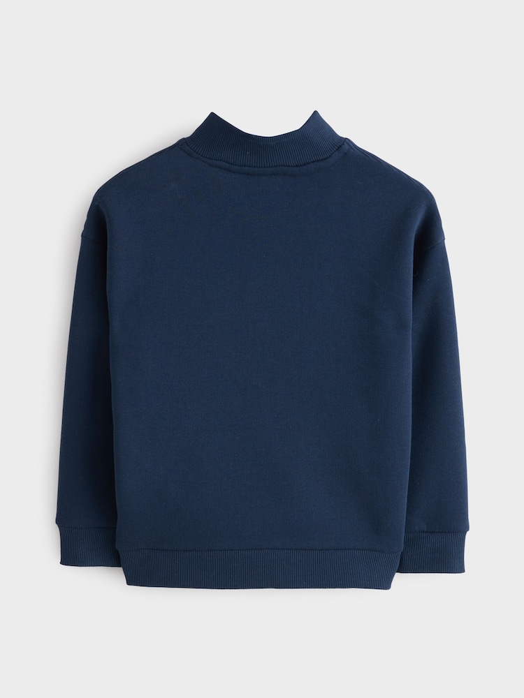Paul Smith Junior Boys Textured Zip Neck Sweatshirt - Image 2 of 5 Paul Smith Junior Boys Textured Zip Neck Sweatshirt - Image 2 of 5