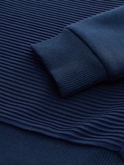 Paul Smith Junior Boys Textured Zip Neck Sweatshirt - Image 4 of 5