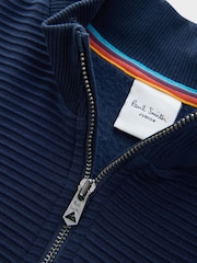 Paul Smith Junior Boys Textured Zip Neck Sweatshirt - Image 5 of 5