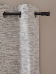 Natural Multi Chenille Blackout/Thermal Eyelet Curtains - Image 1 of 7
