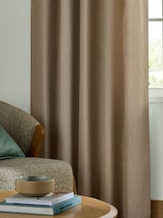 Natural Soft Marl Lined Eyelet Curtains - Image 3 of 5