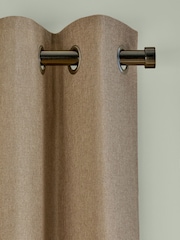 Natural Soft Marl Lined Eyelet Curtains - Image 4 of 5