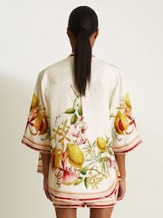 Reiss Winona Reiss | NYBG satijnen overhemd met bloemenprint - Image 5 of 6